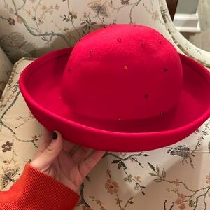 cappelli red hat with rhinestones